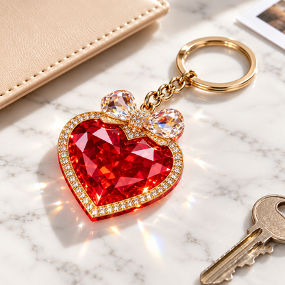 Scarlet Heart Crystal Keychain