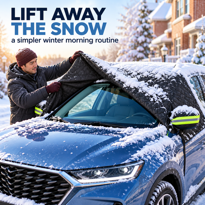 All-Season Windshield Snow Cover with Mirror Protection❄️