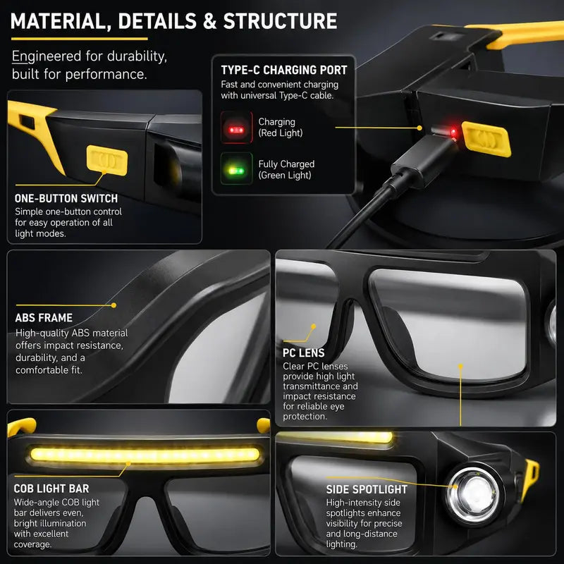 💡 Hands-Free LED Light Glasses