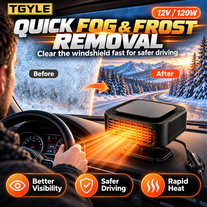 🔥Limited Time 50%OFF ⚡Portable Car Heater Defroster with 360-Degree Rotating Base