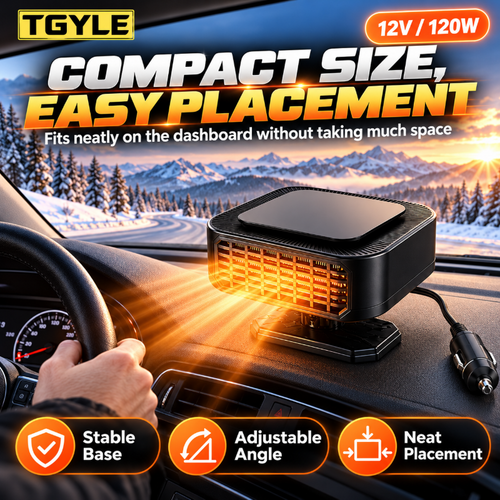 🔥Limited Time 50%OFF ⚡Portable Car Heater Defroster with 360-Degree Rotating Base