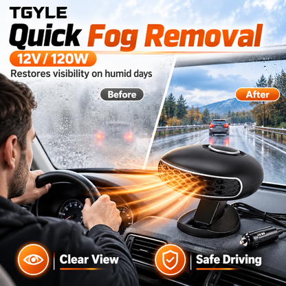 🔥Limited Time 50%OFF ⚡Portable Car Heater Defroster with 360-Degree Rotating Base