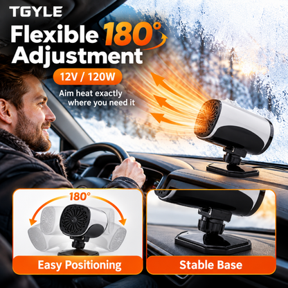 🔥Limited Time 50%OFF ⚡Portable Car Heater Defroster with 360-Degree Rotating Base