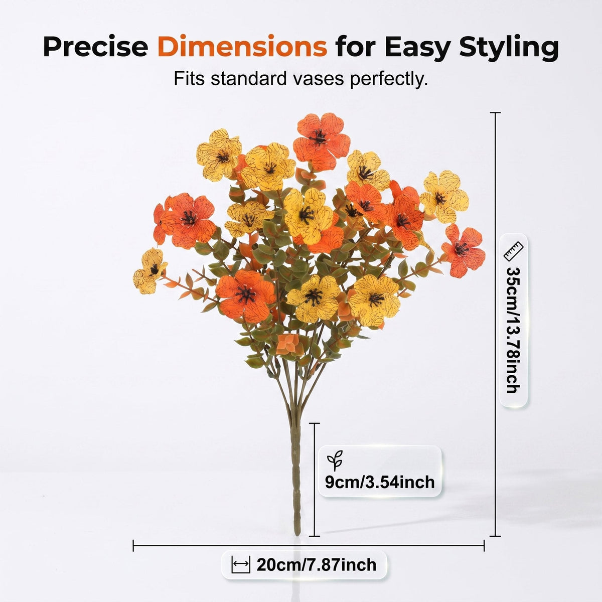 🧡🍂Artificial Autumn Violet Silk Flower Bouquet