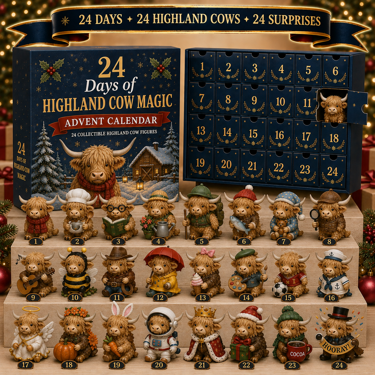 ⏳Only Today 49% Off 🔥24 Days of Fruity Animal Surprises Advent Calendar
