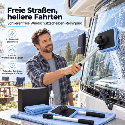 🚗 Special offer for the first 50 customers 🧽 Double-sided magnetic car window cleaner | Streak-free auto glass cleaning kit