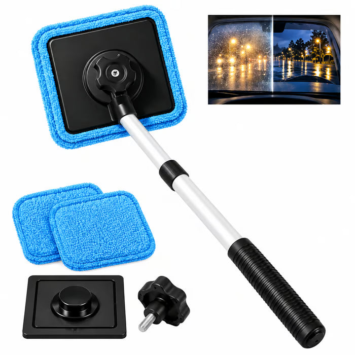 🚗 Special offer for the first 50 customers 🧽 Double-sided magnetic car window cleaner | Streak-free auto glass cleaning kit