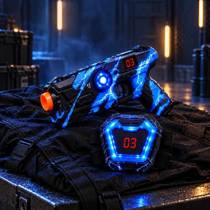 Laser Tag Guns Set of 2 with LED Score Vests