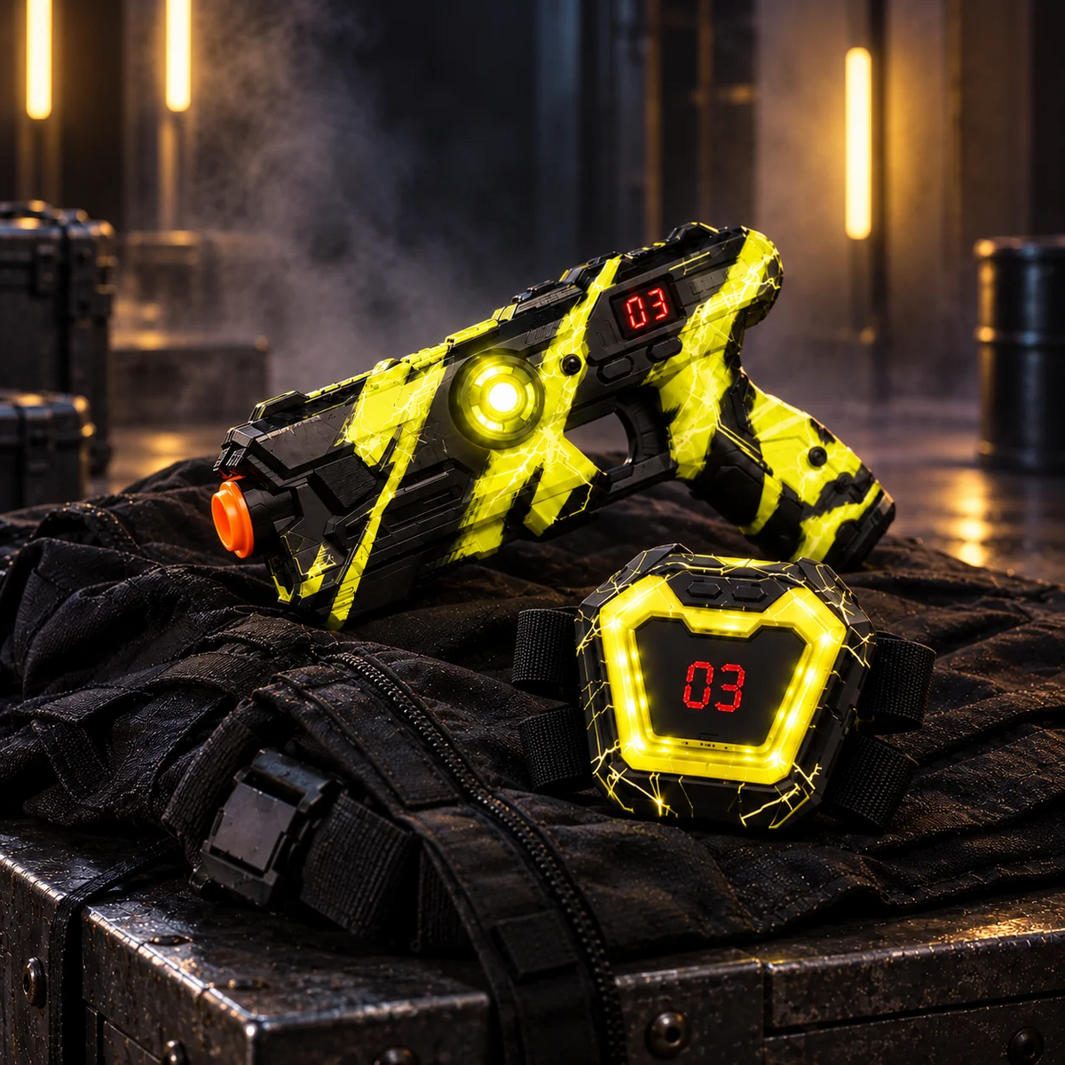 Laser Tag Guns Set of 2 with LED Score Vests