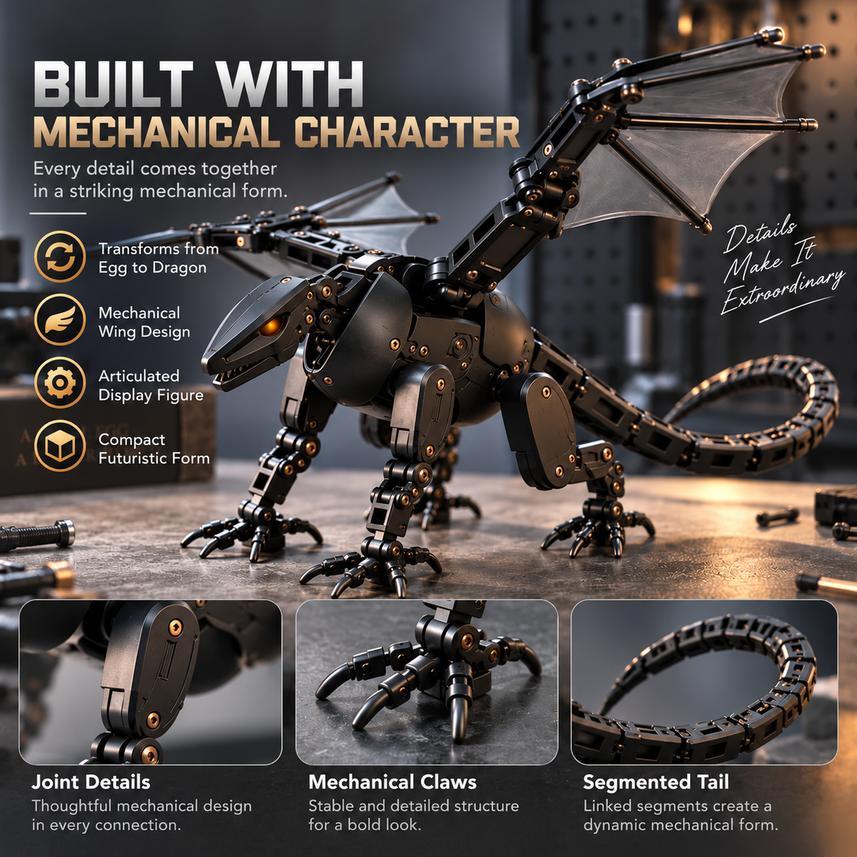 🐉🔥 DragonMorph Magic Egg – Transform Into a Mighty Mechanical Dragon! 🥚✨