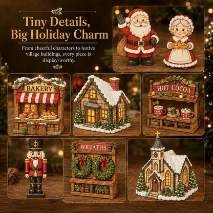 🎄24 Days Of Christmas Village Friends Advent Calendar | 24 Unique Miniature Characters, Shops & Holiday Collectibles for a Complete Festive Village ✨