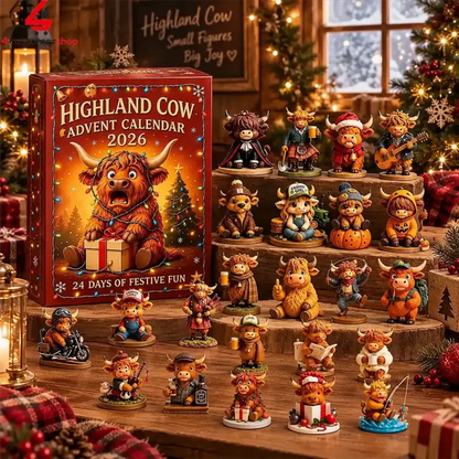 Highland Cow 24 Days of Festival Fun Advent Calendar