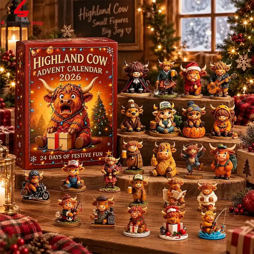 Highland Cow 24 Days of Festival Fun Advent Calendar