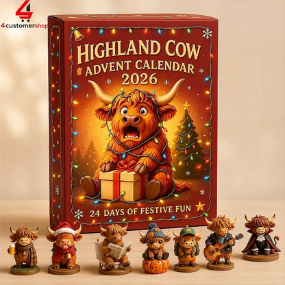 Highland Cow 24 Days of Festival Fun Advent Calendar