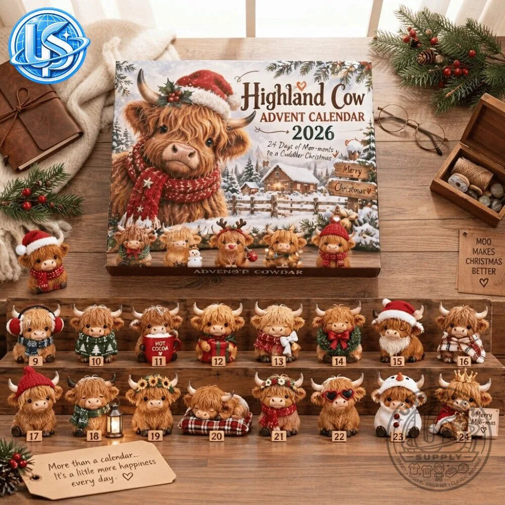 Highland Cow Advent Calendar 2026 Special Christmas Edition
