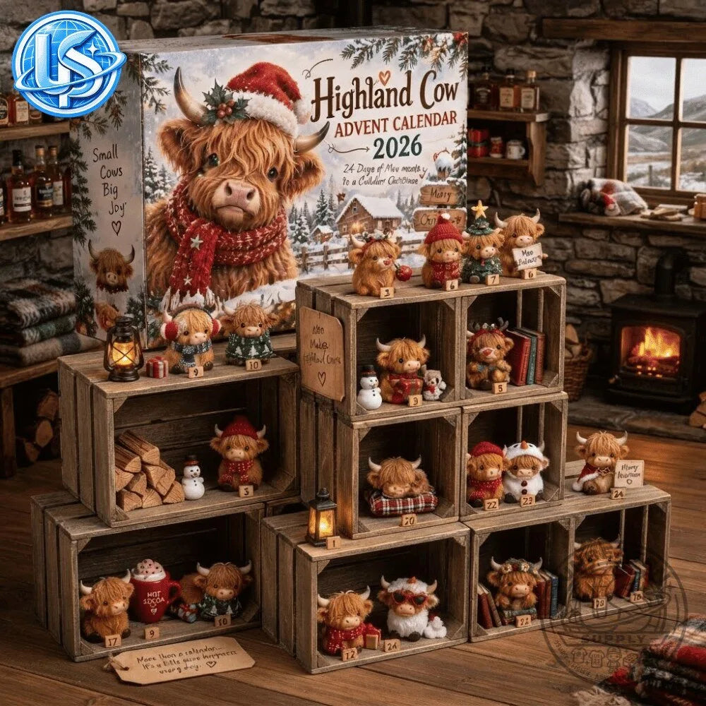 Highland Cow Advent Calendar 2026 Special Christmas Edition
