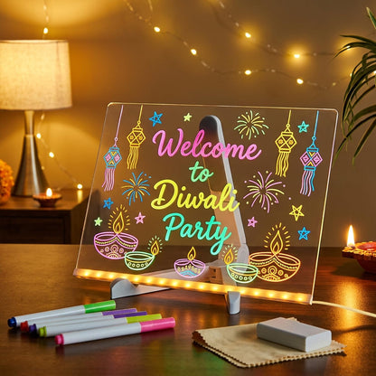 LED Drawing Board for Kids with Light Effects, Colored Markers