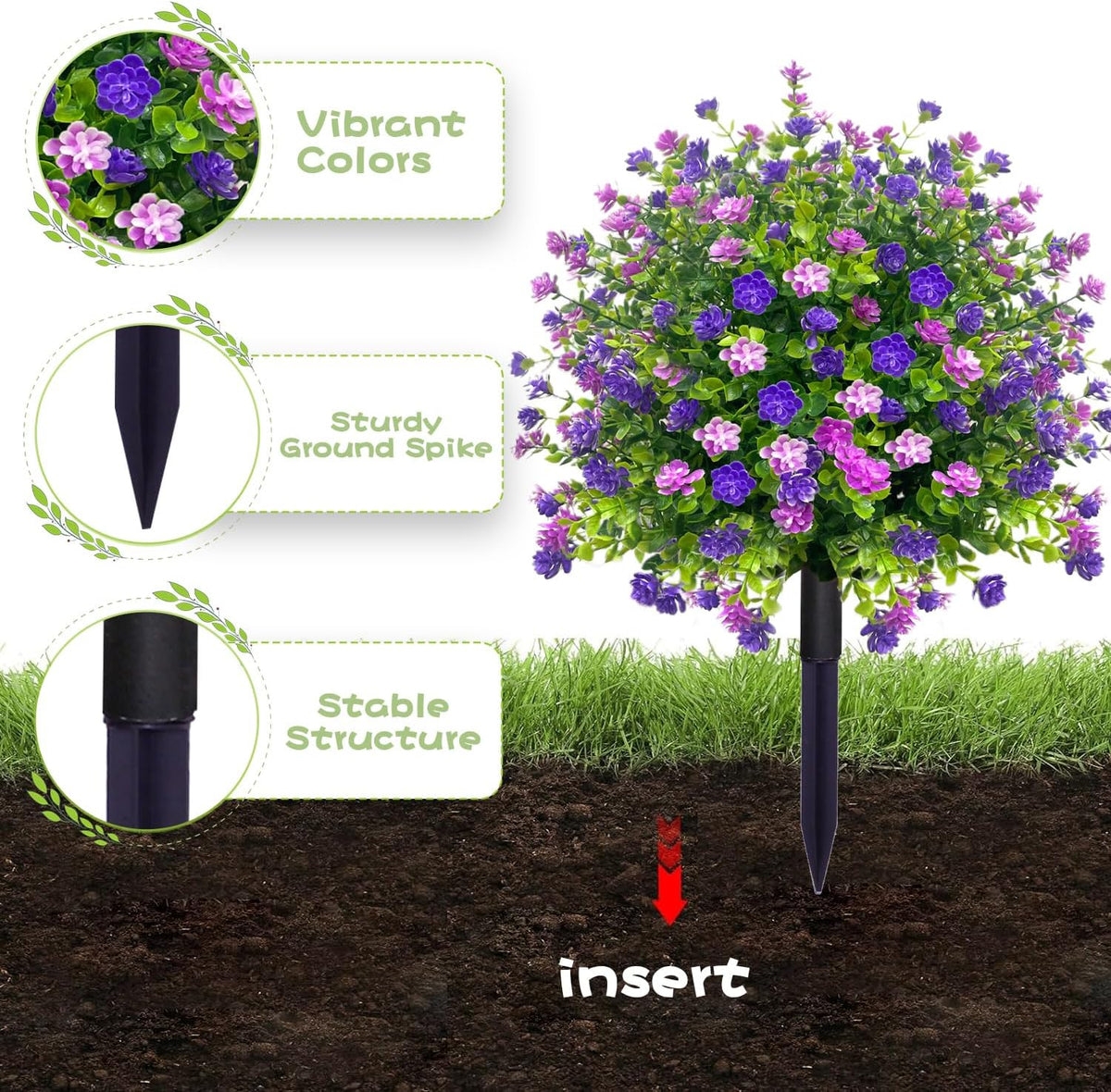 🔥Artificial potted trees with ground stake