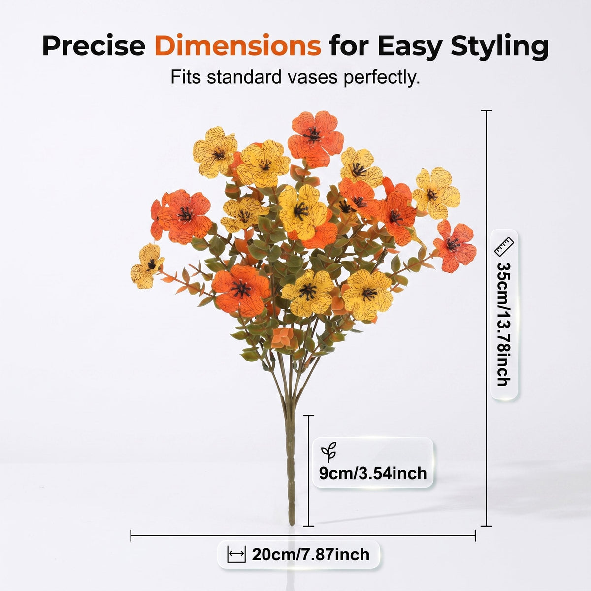 🧡🍂Artificial Autumn Violet Silk Flower Bouquet