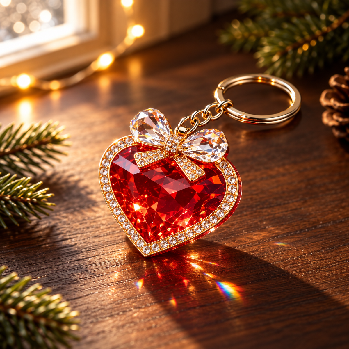 Scarlet Heart Crystal Keychain